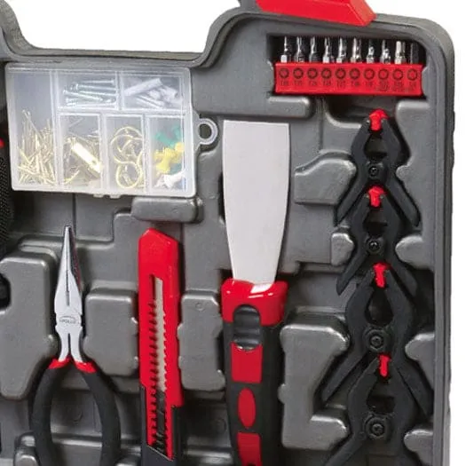 144 Piece Household Tool Kit with 4.8V Cordless Screwdriver - DT8422