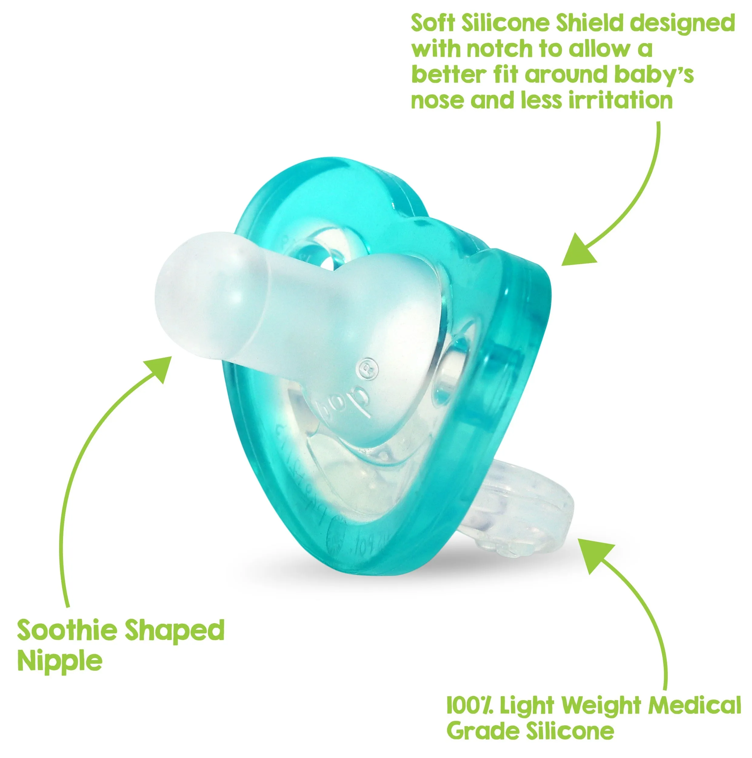 2-Pack Jollypop Pacifier - Teal