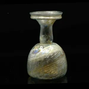 A Roman Swirled Glass Sprinkler Flask, 4th Century CE