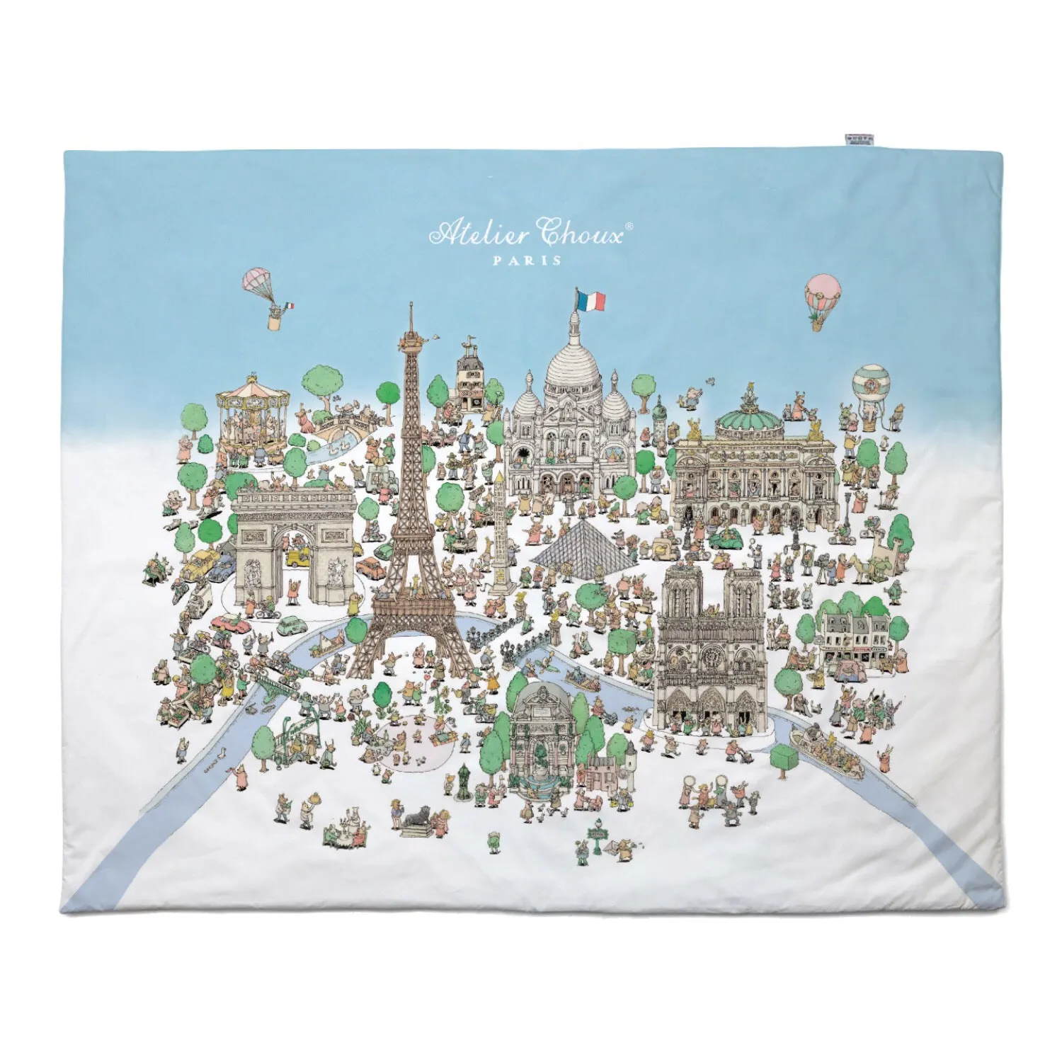 Atelier Choux Reversible Quilt Paris / Carousel