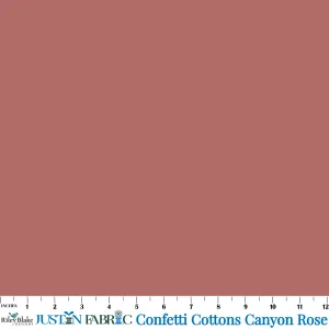 Confetti Cottons Solid Canyon Rose Cotton Yardage | Riley Blake Designs