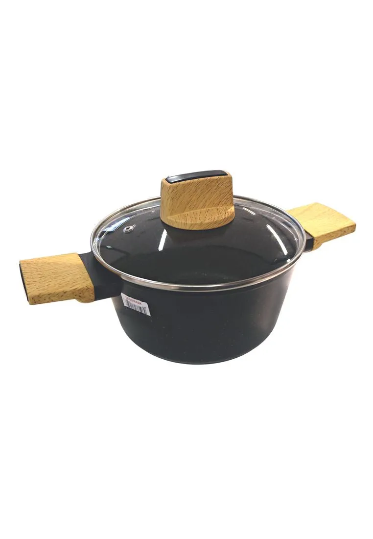 Cuisson Noir Collection Black Casserole with Glass Lid