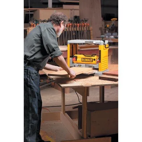 DeWALT DW734 12-1/2" Thickness Three Knife Head Wood Planer Tool - 15 Amp