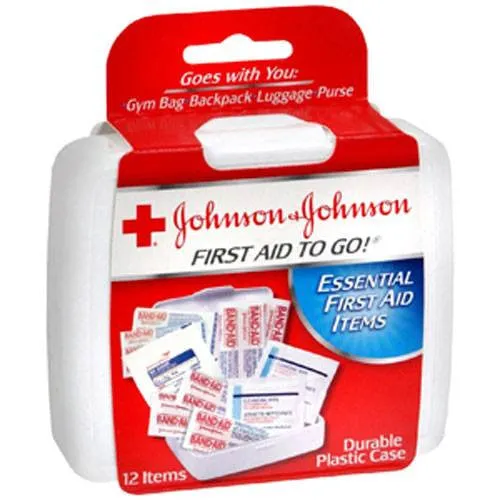 First Aid To Go Kit, Mini 12 pieces, Johnson and Johnson