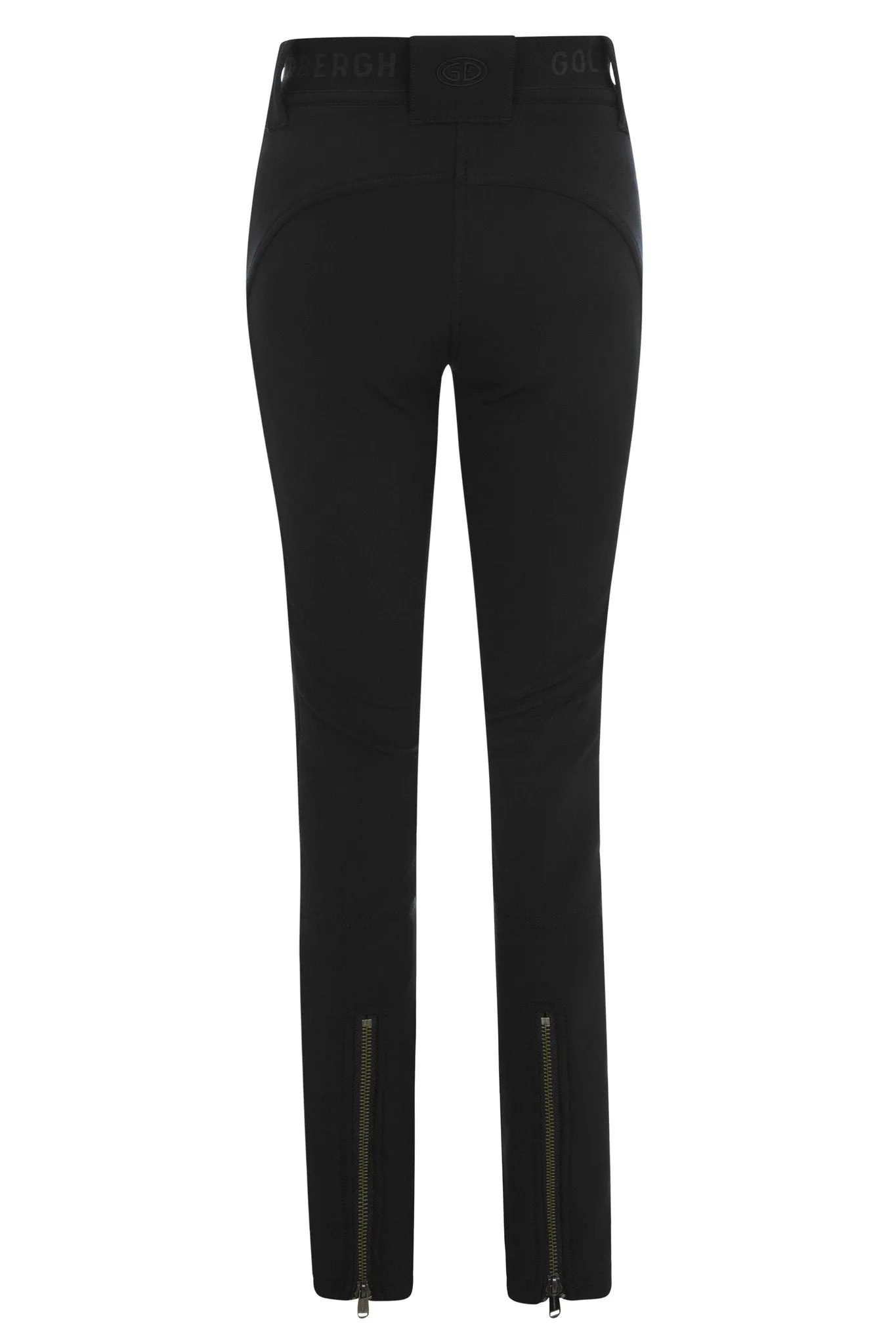 Goldbergh Paloma Black Ski Pants with Faux Leather Stripe