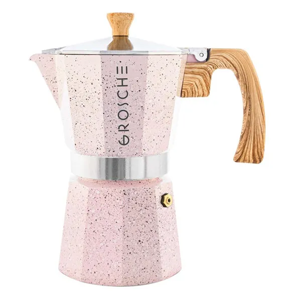 GROSCHE Milano Stovetop Espresso Maker - Stone