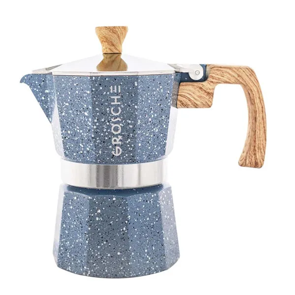 GROSCHE Milano Stovetop Espresso Maker - Stone