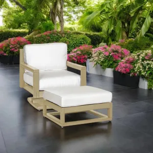 Palm Beach Poly Lumber Rocker Chair and Ottoman Set