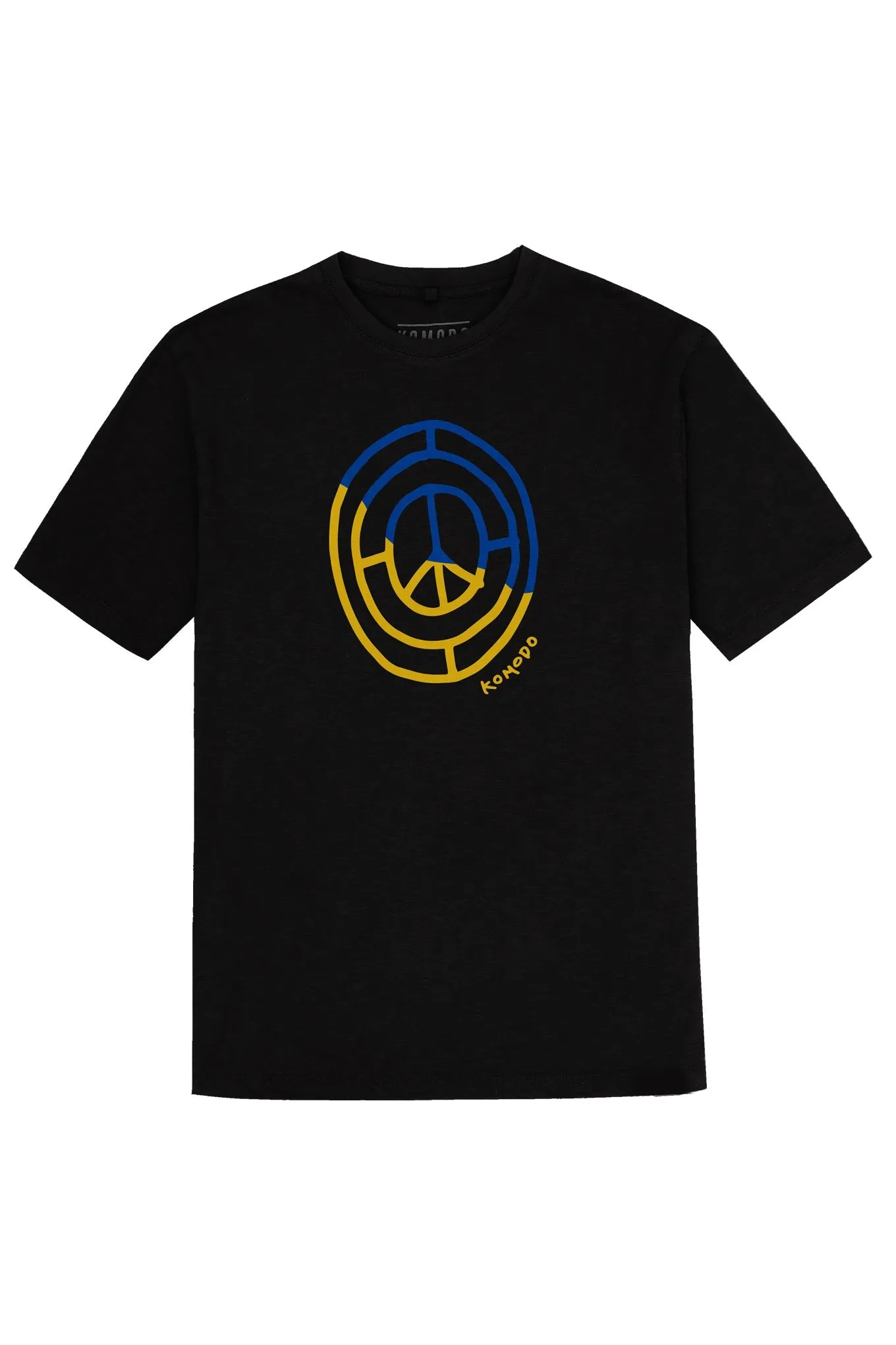 PEACE 4 UKRAINE Organic cotton mens tee - Black