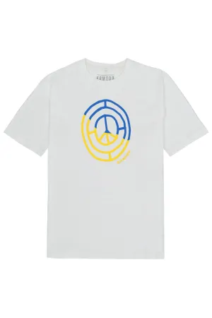 PEACE 4 UKRAINE Organic cotton mens tee - White