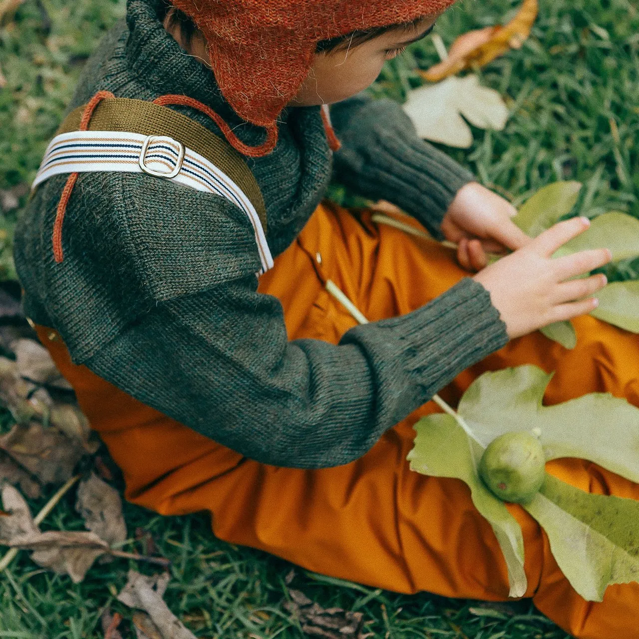 Rain Pants for Kids 100% recycled PET - Red Oak (8-10y) *Last pair!