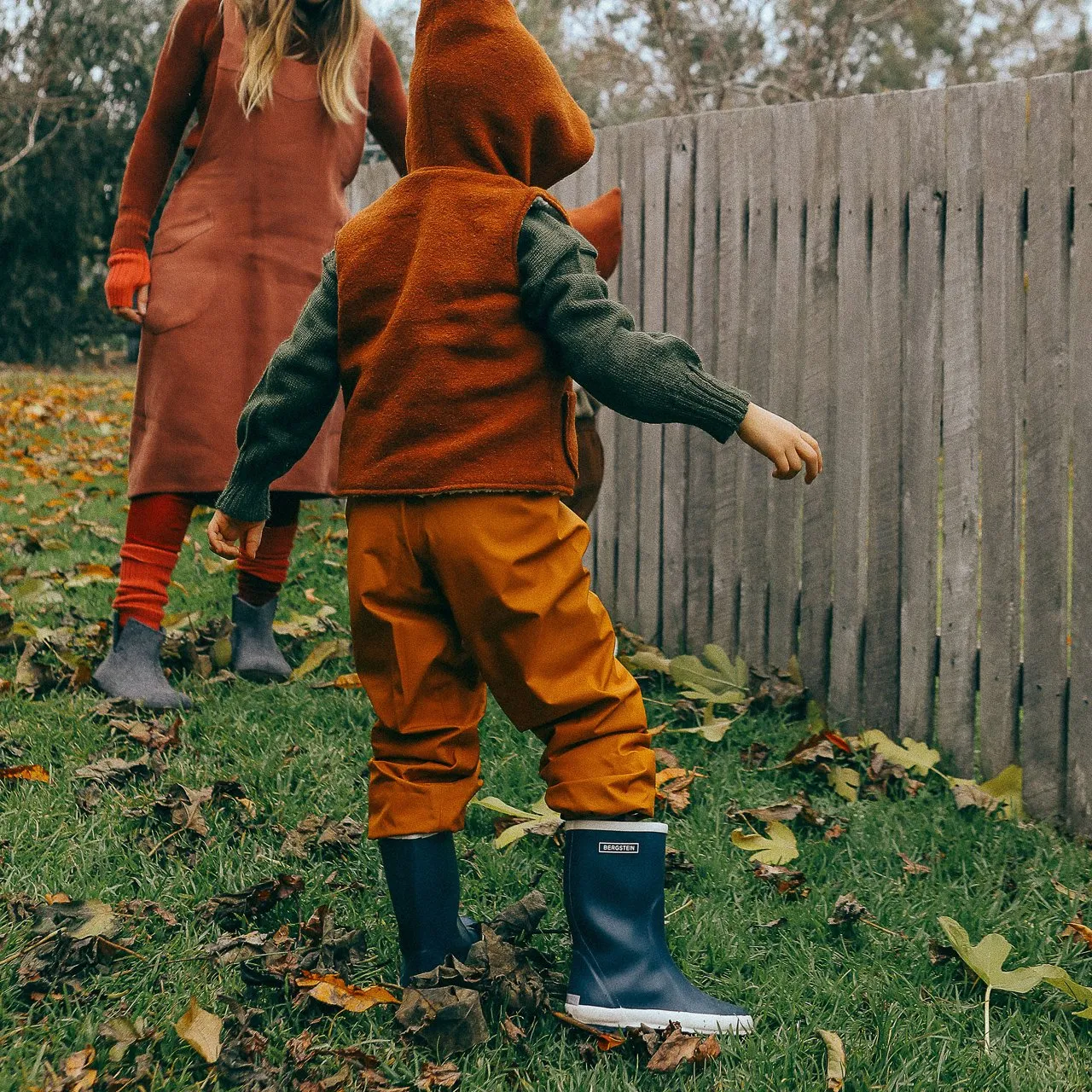 Rain Pants for Kids 100% recycled PET - Red Oak (8-10y) *Last pair!