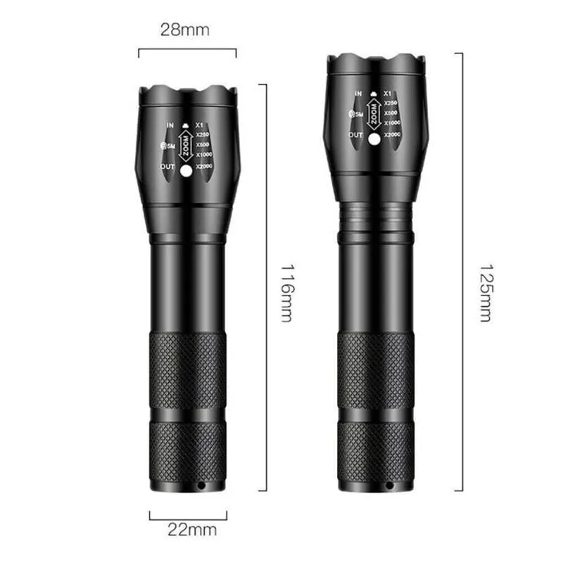 SMAXPro™ 3pk Tactical LED Zoomable Flashlights: Super Bright, 5 Modes, Waterproof