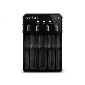 Veho Pebble V-1 Universal USB Rechargeable 5V/2A 18650 Li-ion Battery Charger