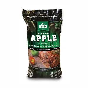 Wood Cooking Pellets Apple Pellet Blend 28 lb Bag Red Oak Hickory Applewood GMG